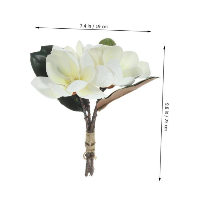 ceramic ornaments 2 Stück künstliche Kunstblumen, Haushaltsdekoration, Blumenstrauß, Dekorationen, Hochzeit, Heimdekoration, simulierte Ornamente, gefälschte Magnolien-Blumen-S