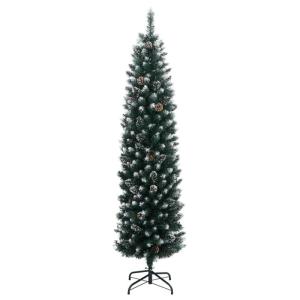 Künstlicher Weihnachtsbaum Schlank Tannenbaum Christbaum Dekobaum, Weihnachtsschmuck Weihnachtsdeko, 150 LEDs 150 cm