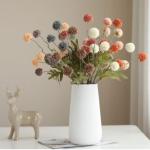 Kunstblumen Künstliche Löwenzahn-Blumenzweige, Kugelblumen, Pflanzen, gefälschte Blumen, getufteter Löwenzahn, für Heimwerker-Dekoration (Keramikvase) für jeden Anlass