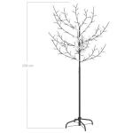 LED Weihnachtsbaum Lichterbaum Weihnachten Christbaum für Außenbereich geeignet 120 LEDs Blaues Licht Kirschblüten 150 cm