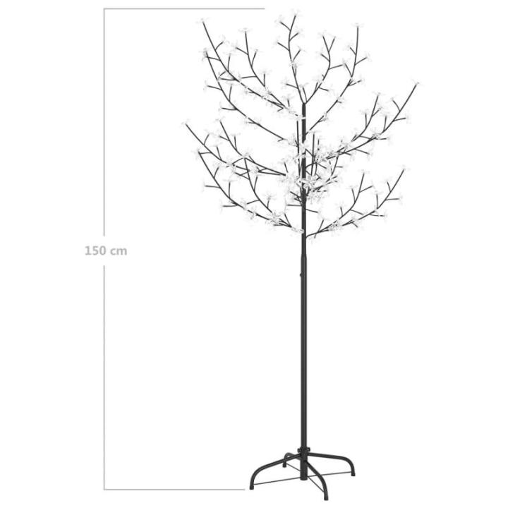 LED Weihnachtsbaum Lichterbaum Weihnachten Christbaum für Außenbereich geeignet 120 LEDs Blaues Licht Kirschblüten 150 cm