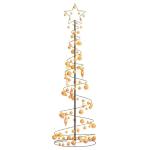 Weihnachtsbaum Kegelform mit Kugeln 120 LEDs Warmweiß 180 cm