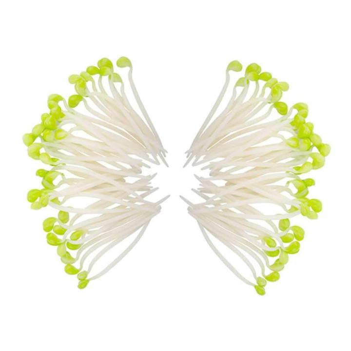 3 Sätze Sojasprossen Foto Requisite Gefälschtes Gemüsemodell Künstliche Bohnensprossen Lebensechte Künstliche Sojasprossen Dekoratives Gemüse Plastik Light Green 50 Stück * 