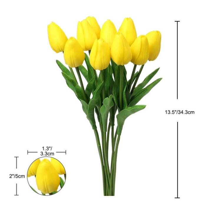 20 stuks kunstbloemen, kunstbloemen, tulp, kunstbloemen, tulp, bloemenboeket, latex, bloemen, zijde, tulp, real-touch, voor thuis, feest, bruiloftsboeket, tuindecoratie