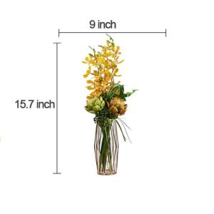 Kunstblumen Echte Seidenblumen für Hochzeitsrestaurant- und Bürodekoration, realistische künstliche Blume mit Vase für Zuhause für jeden Anlass