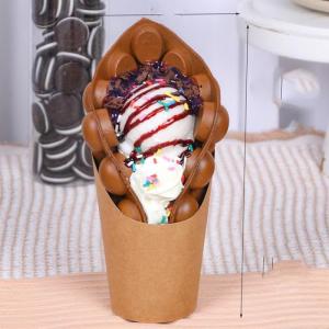 2 Stück Simulation Ei Waffel Modell Display Probe Dessert Fake Bubble Waffel Lebensmittel-Jiang Creme