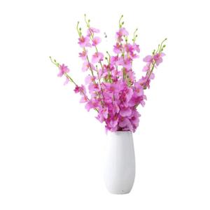 Kunstblumen Künstliche Orchideenblumen, künstliche tanzende Orchideen, für den Innenbereich, Zuhause, Party, Büro, Weihnachtsdekoration, mit Vase, 5 Farben für jeden Anlass
