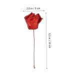 50 Stück Rosenkopf Realistisches Blumenstraußdekor Künstliche Rosenköpfe Simulationsblumenstrauß Künstlicher Blumenstrauß Staubblatt Künstlicher Rosenstrauß Sport Rot