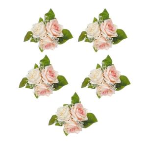 5 Stücke Künstliche Rose Blume für Hochzeit Mittelstücke Dekoration Leuchter Blume Dekoration Hochzeit Blume Anordnung
