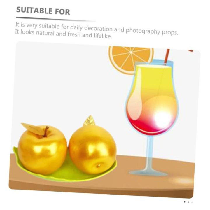 12 STK Simulierter Goldener Apfel Gefälschte Früchte Prop Falsches Obst Gefälschte Äpfel Künstliche Traubentraube Fruchtfliege Künstliche Weihnachtsfrüchte Modell Vitrine Sc