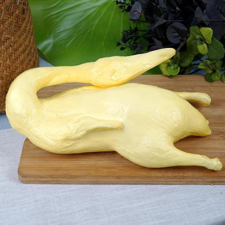 Simulatie Voedsel Model Hotel Decoratie Plastic Nep Gebakken Eend Foie Gras Pettitoe Fotosessie Vroege Kinderen Onderwijs Rekwisieten Lichtgroen
