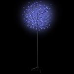 LED Weihnachtsbaum Lichterbaum Weihnachten Christbaum für Außenbereich geeignet 200 LEDs Blau-Weißes Licht Kirschblüten 180 cm
