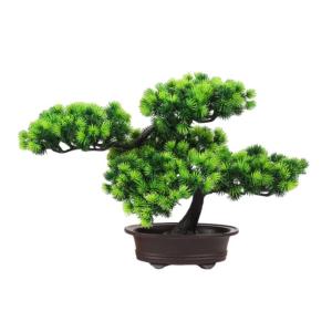 Kunstblumen Künstlicher Bonsai-Baum, Kiefern-Bonsai-Pflanze, Bonsai-Baum-Fälschungspflanze, für Zuhause, Büro/Hof, Desktop-Display, Zen-Garten-Dekor für jeden Anlass
