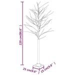 LED Birke Warmweiß 128 LEDs Beleuchtet Birkenbaum Lichterbaum Leuchtbaum Weihnachtsdeko Beleuchtung Dekobaum Kunstbaum 220cm