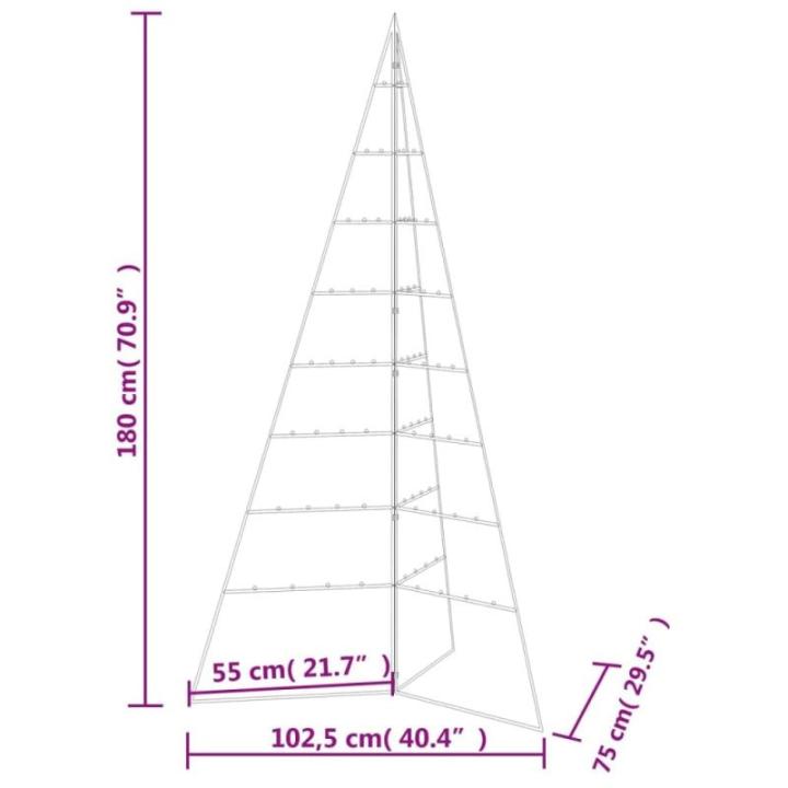 Metall Weihnachtsbaum Christbaum Groß Dekorationen Tannenbaum Metall Weihnachtsbaum Tanne Platzsparend DIY Dekoration-180 cm