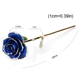24K Gold Rose Blume vergoldet konservierte Blumen Ornamente Geschenk für Valentinstag
