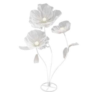 Riesenblumen 5,58 Fuß komplizierte robuste dekorative Riesenblumen mit flexiblen Stielen und breite Basis -Riesenblumen für Hochzeit, Geburtstag, Wohnkultur (weiß) Riesenblumen 