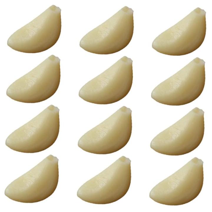 48 STK Simulierter Knoblauch Knoblauchflocken Prop Modell Künstliche Knoblauchzehen Modell Knoblauchzehen Geschälte Knoblauchzehen Grüner Knoblauch Knoblauch-Modell Küchendekor