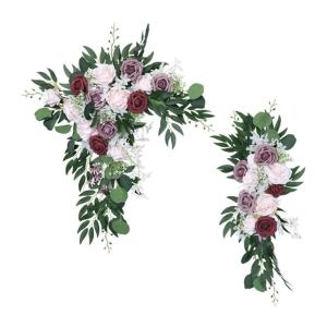 Künstliche Blume Rose Leaf Garland Reben Rattan Grün Hochzeit Party Decor