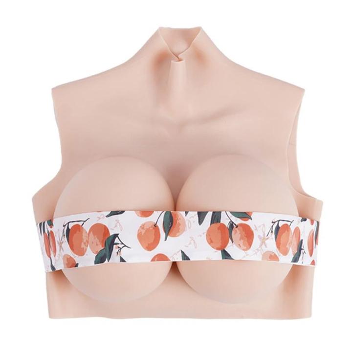 Borstprothesen Silicone Gevuld B Cup Realistische Huid Realistische Kunstborsten Zachte Silicone voor Mannen tot Vrouwelijke Drag Queen Cosplay 1 Tan