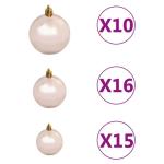 Wiederverwendbar Künstlicher Weihnachtsbaum Beleuchtung und Kugeln 210 cm H Christmas Tree Weihnachtsdeko Christbaum Kunstbaum Halloween Weihnachtsbaum Home Tannenbaum PVC Schwarz