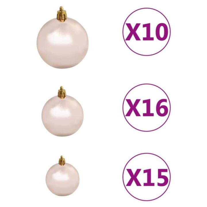 Wiederverwendbar Künstlicher Weihnachtsbaum Beleuchtung und Kugeln 210 cm H Christmas Tree Weihnachtsdeko Christbaum Kunstbaum Halloween Weihnachtsbaum Home Tannenbaum PVC Schwarz
