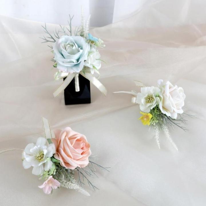 8er-Pack Ansteckblumen für Bräutigam und Braut, anspruchsvolle Ansteckblumen für die Hochzeit, Elegante Boutonniere-Accessoires für Brautjungfern