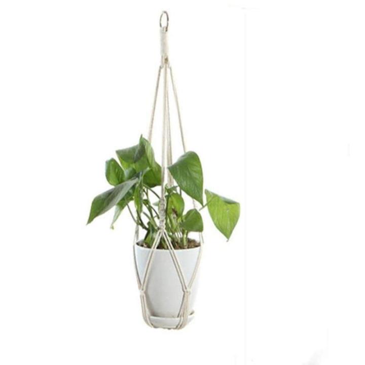 Handgemachte Macrame Betriebsaufhänger Blume/Topf Aufhänger Pot Fach for Wand-Dekoration Count/Garten Topf-Behälter for Pflanzen (Color : DTC1004)