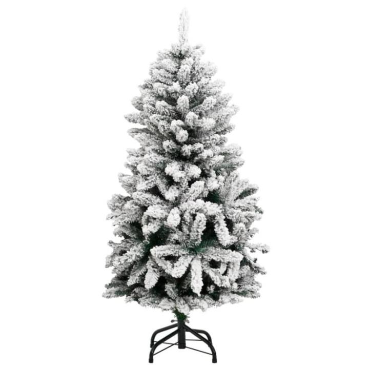 Tannenbaum Kunstbaum mit PVC-Spitzen, Weihnachtsdeko Dekobaum für Innen Außen Künstlicher Weihnachtsbaum Klappbar Beschneit 120 cm