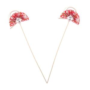 2St Blumenstab japanische Accessoires Sushi-Ornamente Blumenpflücker Ostern Cupcake Picks 2022 Cupcake-Picks würfelunterlage einhelll Blumenstrauß-Stick DIY-Deko- hölzern Rosa