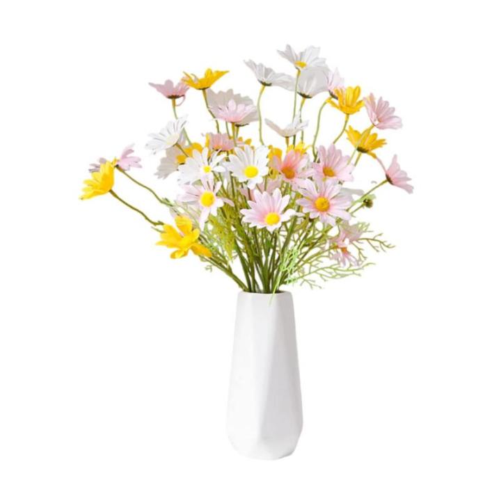 Kunstblumen Künstliche kleine Gänseblümchen-Blumen, Faux Gänseblümchen-Blumenstrauß-Arrangements für Zuhause, Partyraum, Blumendekoration, Foto-Requisiten für jeden Anlass