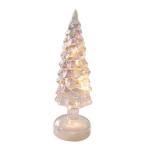 Beleuchteter Tisch-Weihnachtsbaum, Weihnachtsschmuck, Nachtlicht, Nachtlampe für Kaminsims, Schlafzimmer, Fenster, Regal, Wohnzimmer, S White