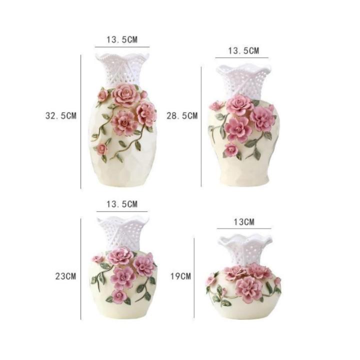 Dekorative Dekoration für Zuhause: Blumenarrangements im chinesischen Stil, getrocknete Blumen, TV-Schrankdekoration, Kunsthandwerk, Keramik (Hellgelb, M)