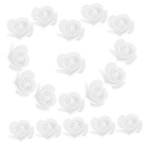 50 Stück Schaumrosen für schäumt Blumen Schaum Rosen künstliche Rose Mini-Rosen für künstliche blüten Artificial Blumenwand Dekoration Kunstblumen Mini-Fake-Rose Weiß