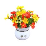 Kunstblumen Gefälschte Pflanzen, kleine künstliche Mini-Blume, für Garten, Rasen, Balkon, Büro, Bauernhaus, drinnen und draußen, Frühlings- und Sommerdekoration für jeden An