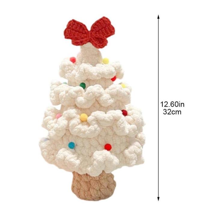 Gehäkelte Weihnachtsbäume, Mini-künstliche Weihnachtsbaumdekorationen, Handgefertigte Gehäkelte Weihnachtsbaumschmuck-Dekorationen