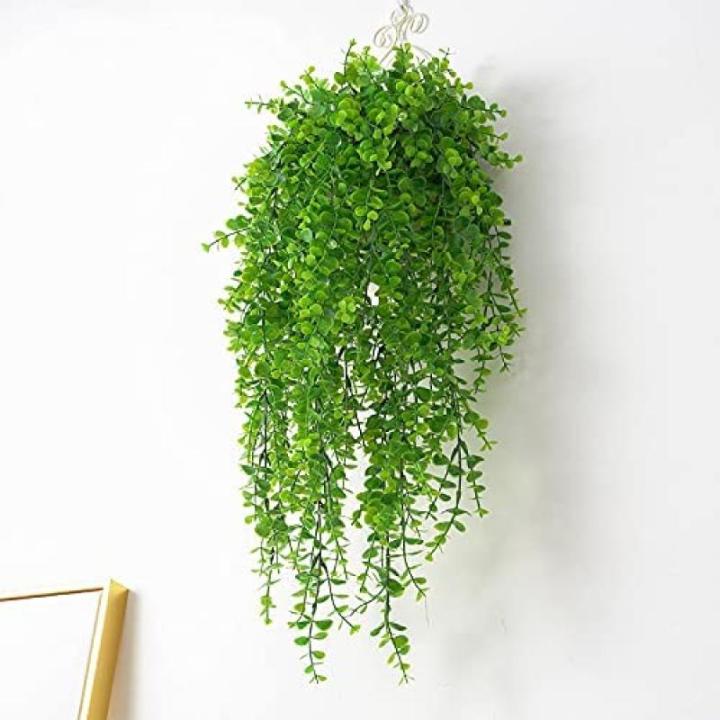 4 stuks groene kunstmatige hangende planten plastic planten nep klimop wijnstok nep-planten, kunstmatige trailing planten voor muur indoor buiten tuin bruiloft wanddecoratie