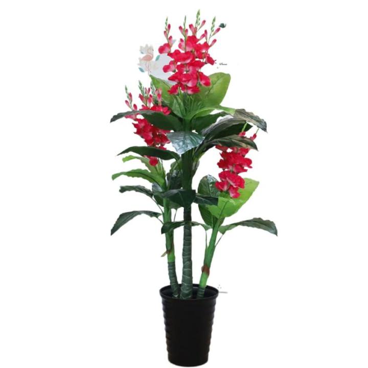 Kunstblumen Künstliche Pflanzen, Kunstpflanzen in schwarzen Kunststofftöpfen, 160 cm/5,24 ft Kunstblumen-Arrangement, Heimdekoration für jeden Anlass