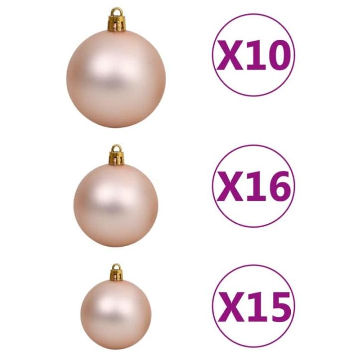 Wiederverwendbar Künstlicher Weihnachtsbaum Beleuchtung und Kugeln 210 cm H Christmas Tree Weihnachtsdeko Christbaum Kunstbaum Halloween Weihnachtsbaum Home Tannenbaum PVC Schwarz
