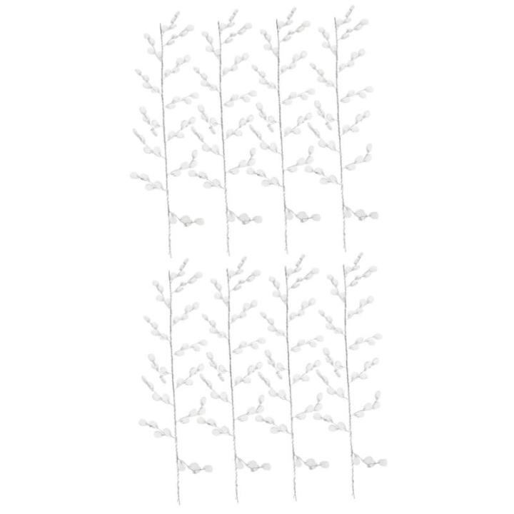 8 Stück Acryl Künstliche Blumenhandwerk Perlen Acryl Zweig Blütenknospen Zweig Hochzeit Party Heimdekoration Künstliche Ranke