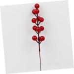 20st Simulation Rote Fruchtgabel Weihnachtsbeeren Picks Künstliche Rote Beeren Zweig Der Stechpalme Rote Beerenzweige Tannenzapfen-beerenpflücker Vasenfüller Rote Beere Schaum