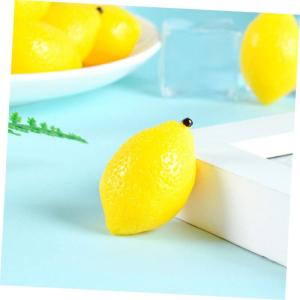 30 STK Mini-zitronenimitat Künstlich Gefälschte Hawaiianische Früchte Partydekorationen Zitronen-sommerdekor Mini-Zitronen-Requisite Lebensechte Frucht Yellow PVC