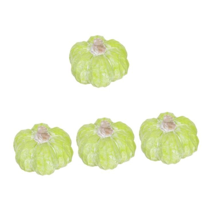 Pompoen Collectie Figuur Herfst Glazen Halloween Standbeeld Oogst Levensechte Simulatie - Decor Outdoor Retro Decor Keramische Accessoires 4 Stuks Desktop-Decor