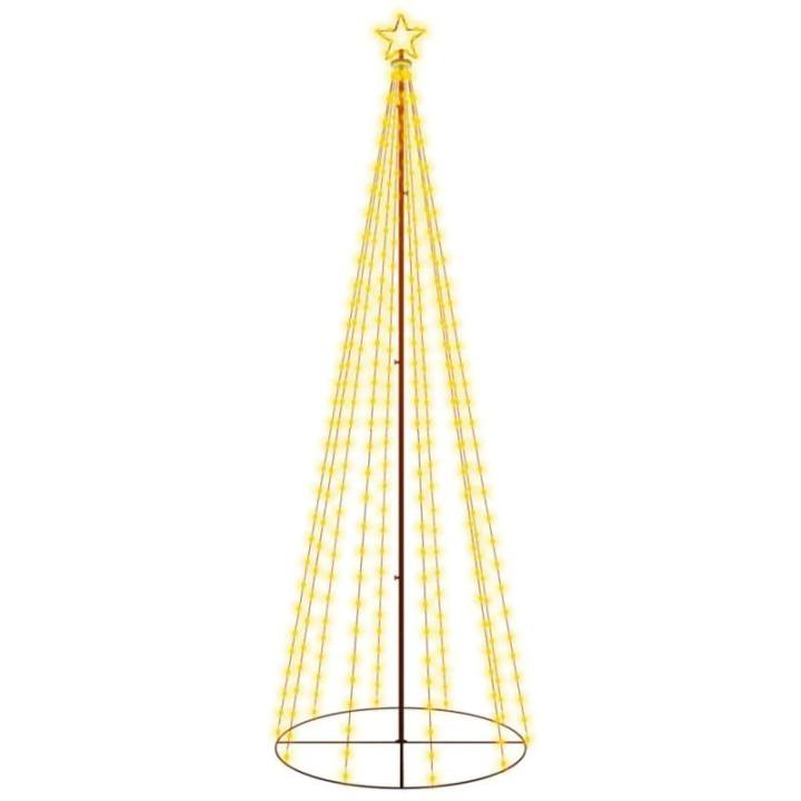 LED Weihnachtsbaum Aussen Kegelform Weihnachtsbaum Metall Warmweiß 310 LEDs Tannenbaum Lichterbaum Weihnachtsdeko Aussen Weihnachtsbaum Tanne Groß 300 cm