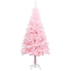 Künstlicher Weihnachtsbaum mit Ständer Christbaum Tannenbaum Kunstbaum Weihnachten Künstlicher Weihnachtsbaum Weihnachtsdeko Rosa 210 cm PVC