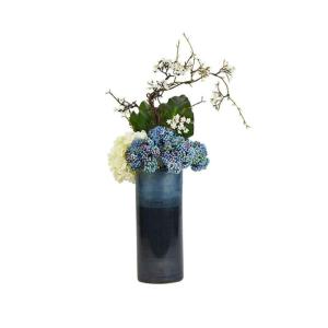 Kunstblumen Künstliche Blume mit Glasvase für Heim-, Hochzeits-, Restaurant- und Bürodekoration, Seidenblumen-Blumenarrangements für jeden Anlass
