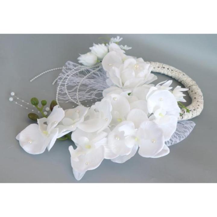 Hochzeits-Reifenstrauß, Hochzeits-Braut-Ansteckblumen, Handgelenk-Ansteckblumen, Hochzeitskranz für die Braut, Brautjungfern, Hochzeitsfeier