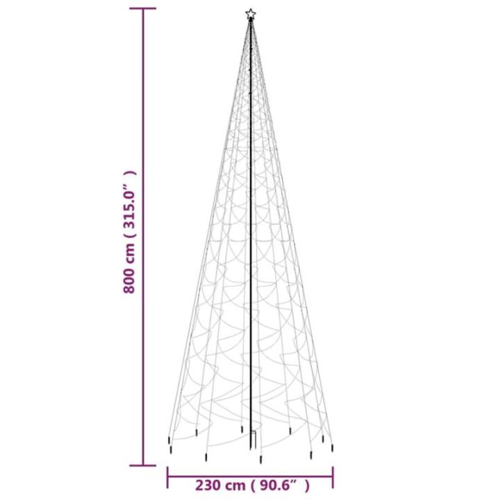 LED-Weihnachtsbaum mit Erdnägeln Tannenbaum Lichterbaum Weihnachtsdeko Beleuchtung Außen Beleuchtet Lichterkette Blau 3000 LEDs 800 cm