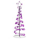 Weihnachtsbaum Kegelform mit Kugeln 100 LEDs Warmweiß 150 cm