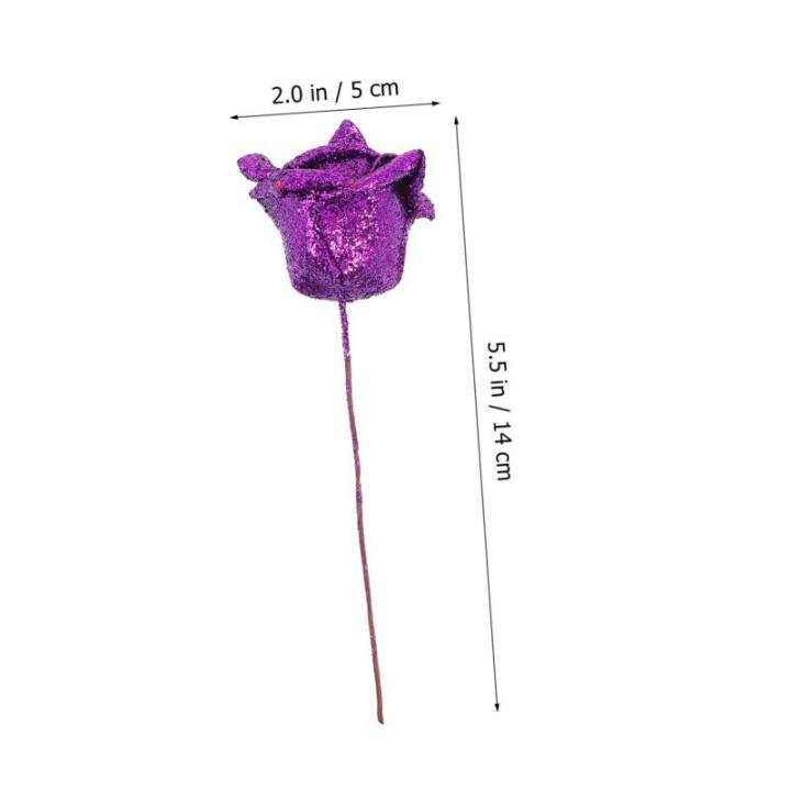 50 Stück Rosenkopf Artificial sztuczne kwiaty Simulationsblume Blumen künstlich künstliche Blumen heimische Blumen schmücken Blumendekoration für zu Hause Sport Violett